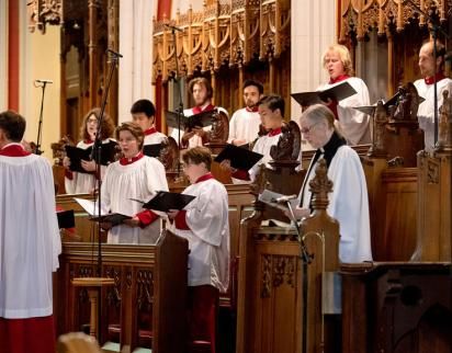 Nick and choristers Evensong