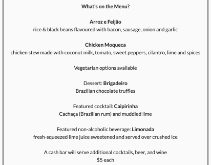 Brazilian Night Menu 