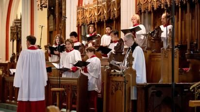 Nick and choristers Evensong